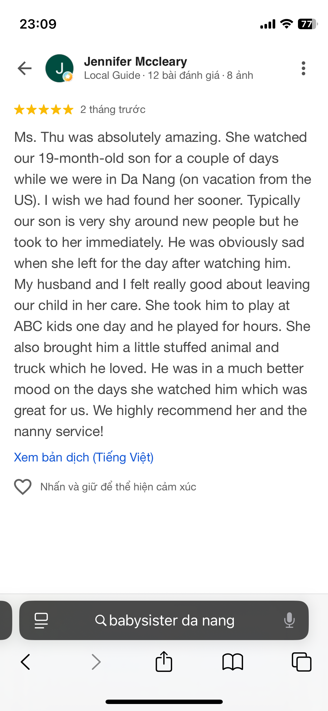 Parent review
